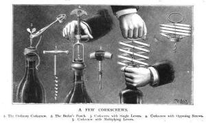 demonstration of various corkscrews